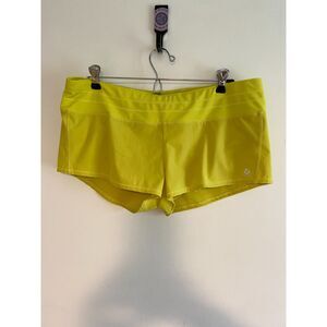 Women's Oiselle Mac Roga Shorts for Running Bright Yellow/Green SIZE 8